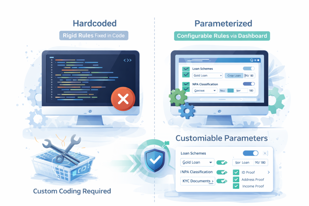 customizable core banking features for compliance